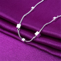 Fine Silver-Plated Cube Anklet