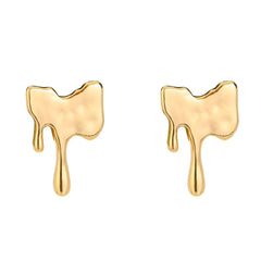18K Gold-Plated Melted Geometric Stud Earrings