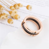 Cubic Zirconia & 18k Rose Gold-Plated Roman Numeral Band