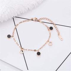 Black Shell & 18k Rose Gold-Plated Bracelet - streetregion