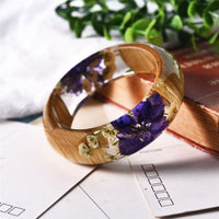 Floral Wood Bangle