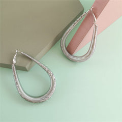 Silver-Plated Spring Teardrop Earrings