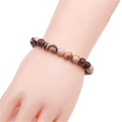 Zebra Jasper Beaded Stretch Bracelet