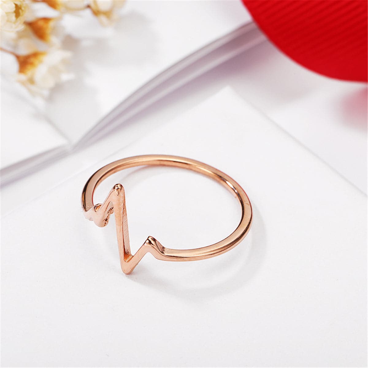 18K Rose Gold-Plated Heartbeat Band