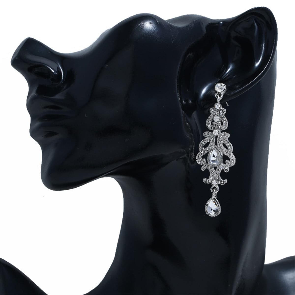Crystal & Cubic Zirconia Drop Statement Earrings