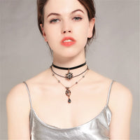 Crystal & Cubic Zirconia Sun Layered Pendant Necklace