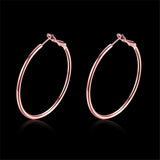 Rose Goldtone Hoop Earrings - streetregion
