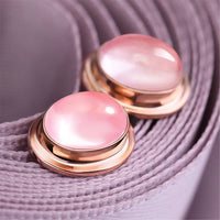 Pink Crystal & 18k Rose Gold-Plated Oval Stud Earrings - streetregion