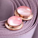 Pink Crystal & 18k Rose Gold-Plated Oval Stud Earrings - streetregion
