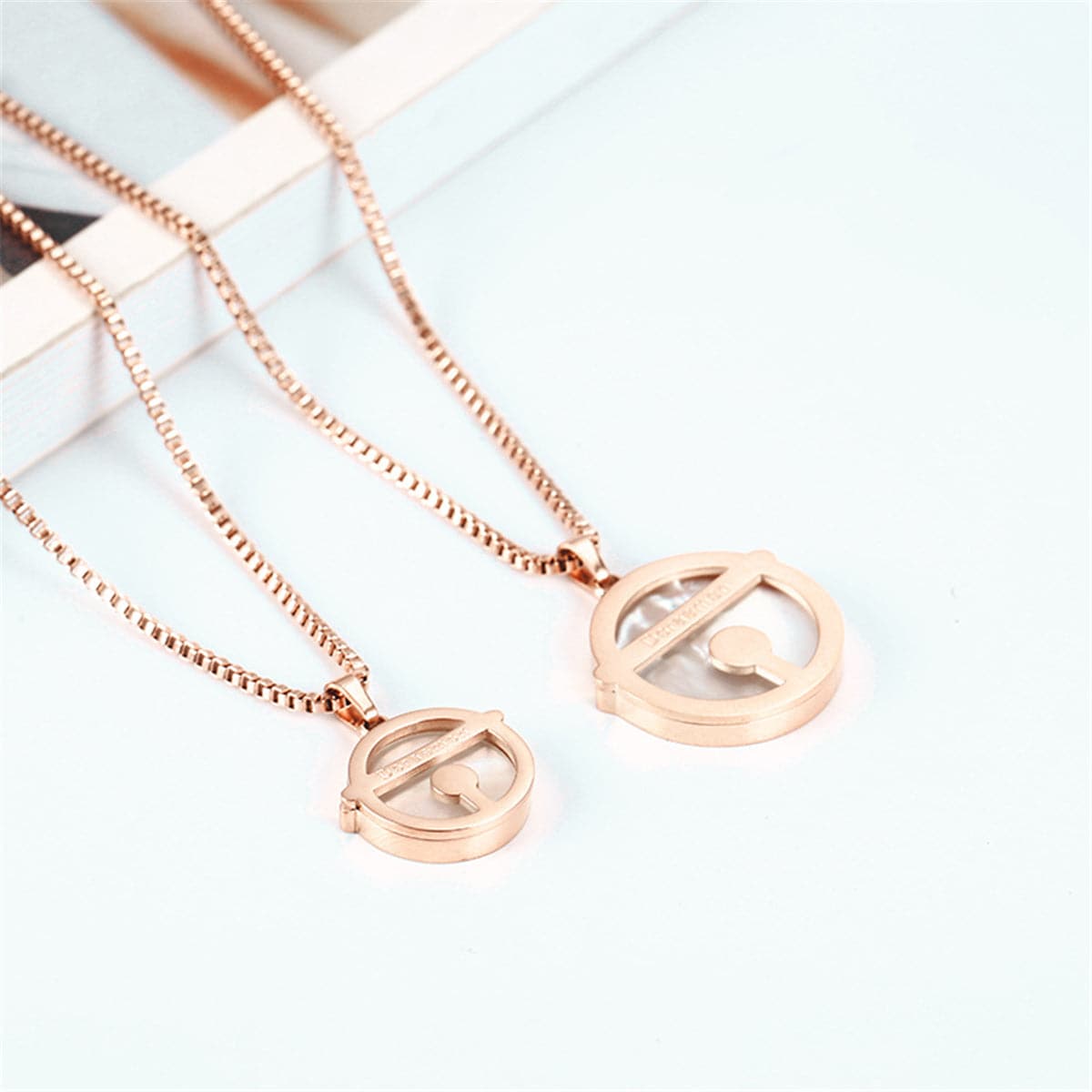 Acrylic & 18K Rose Gold-Plated Doraemon Pendant Necklace