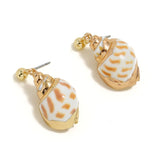 Shell & 18k Gold-Plated Drop Earrings