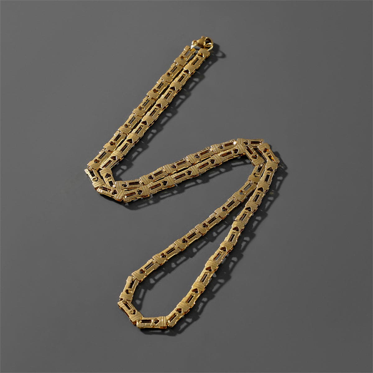 18K Gold-Plated Heart Chain Necklace