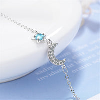 Blue Crystal & cubic zirconia Star & Moon Bracelet - streetregion