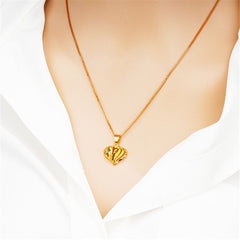 18K Gold-Plated Open Heart Pendant Necklace