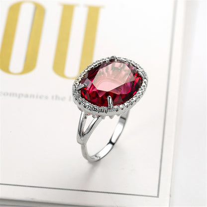 Rose Crystal and Cubic Zirconia Oval Halo Adjustable Ring, statement rings for women, vintage-inspired design, styled look