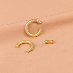 18K Gold-Plated Half-Hoop Ear Jackets