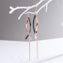 18K Rose Gold-Plated Hook Drop Earring