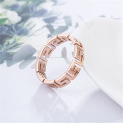 18k Rose Gold-Plated Great Wall Band - streetregion