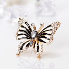 Crystal & Cubic Zirconia Butterfly Brooch