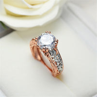 Crystal & Two-Tone Cocktail Ring - streetregion
