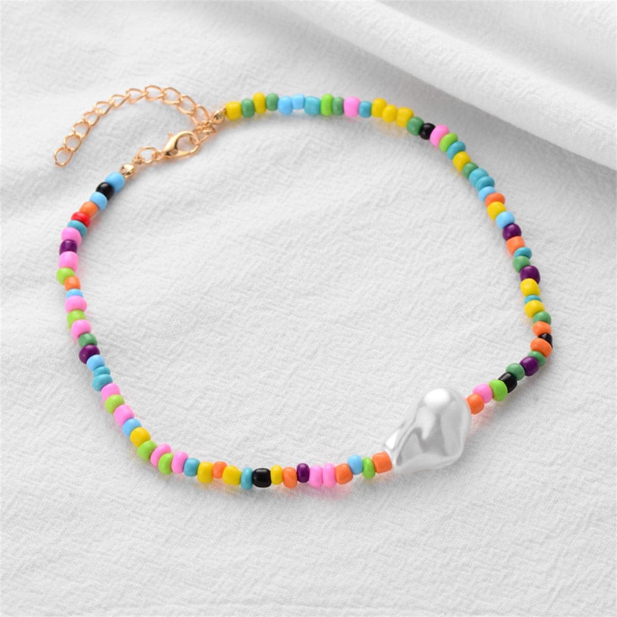 Howlite & Pearl 18k Gold-Plated Bead Necklace