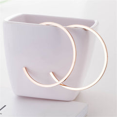 18k Rose Gold-Plated Hoop Earrings - streetregion