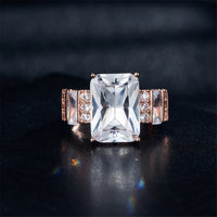 Crystal & Cubic Zirconia Emerald-Cut Ring
