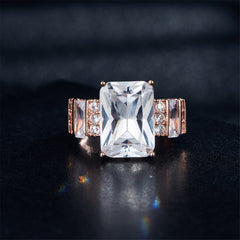 Crystal & Cubic Zirconia Emerald-Cut Ring