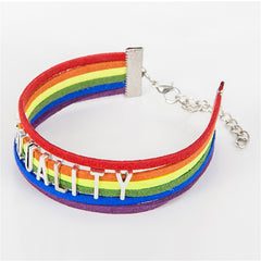 Red & Purple 'Equality' Cord Bracelet