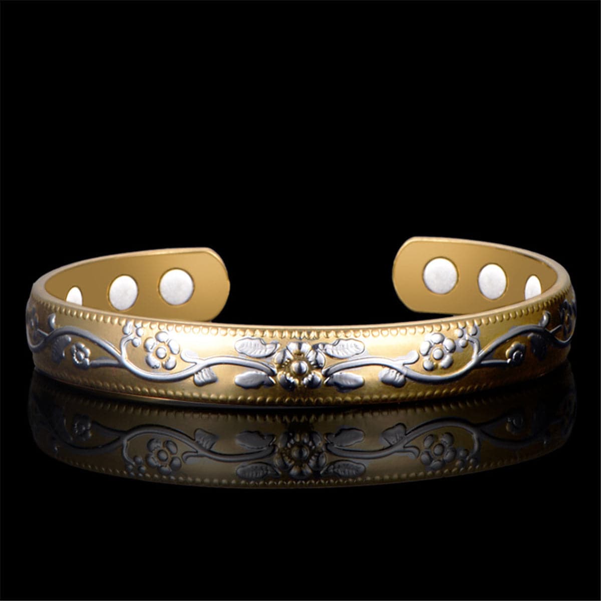 Two-Tone Floral Cuff