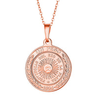 18k Rose Gold-Plated Argencoppere Peso Pendant Necklace - streetregion