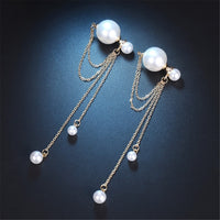 Imitation Pearl Chain Drop Earrings