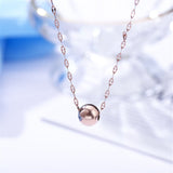 18k Rose Gold-Plated Ball Pendant Necklace - streetregion