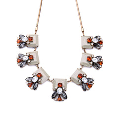 Cubic Zirconia & 18K Gold-Plated Statement Necklace