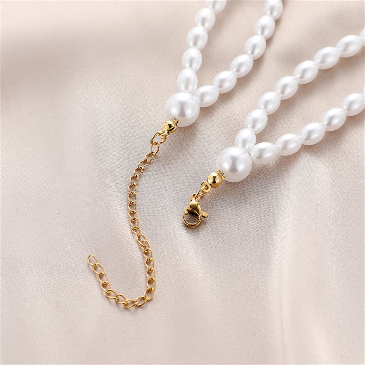 Pearl & 18K Gold-Plated Angel Wing Layered Pendant Necklace