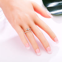cubic zirconia & 18k Rose Gold-Plated Snake Ring - streetregion