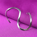 Fine Silver-Plated Snake Chain Anklet