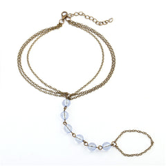 18K Gold-Plated Layer Anklet & Toe Ring Set
