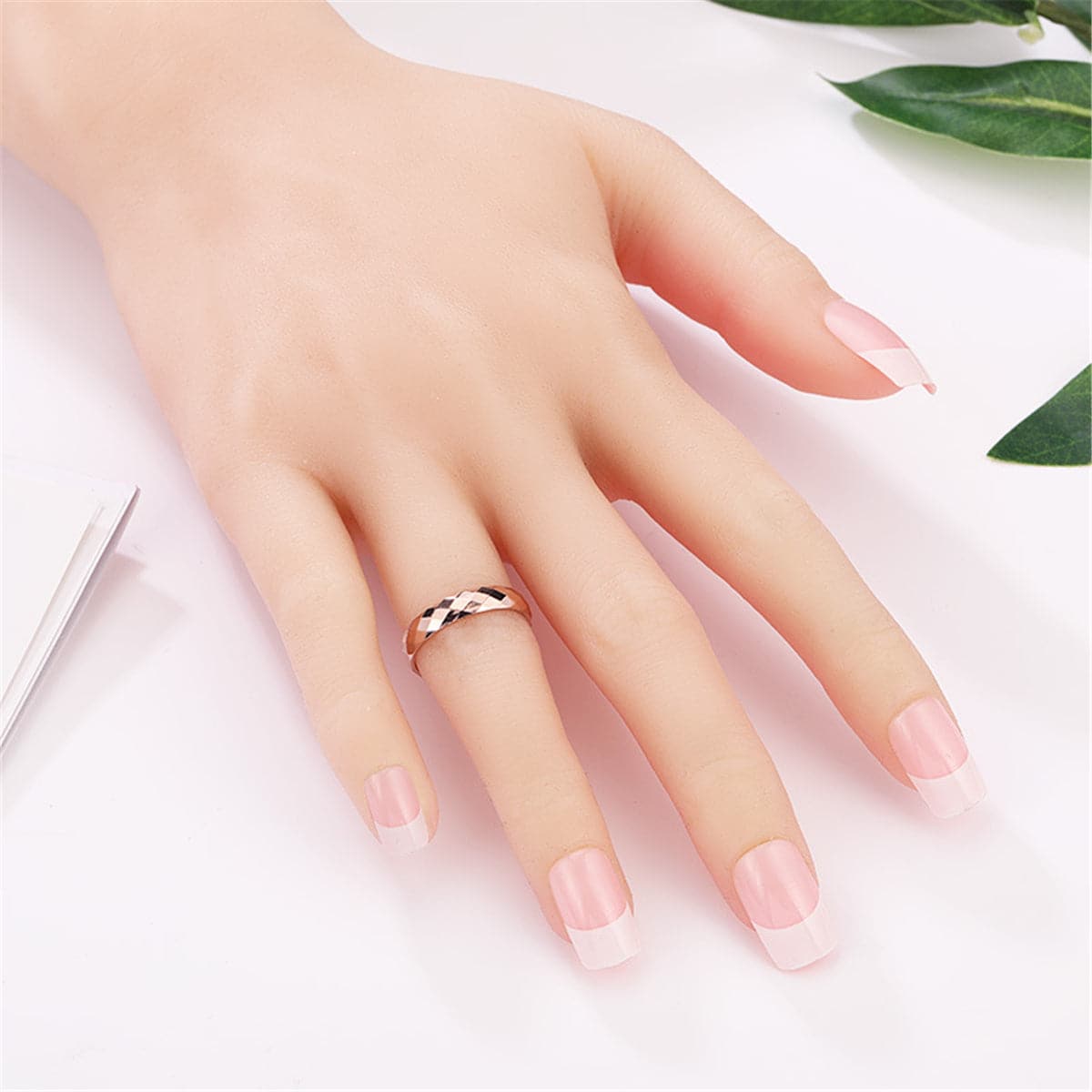 18K Rose Gold-Plated Diamond-Cut Band