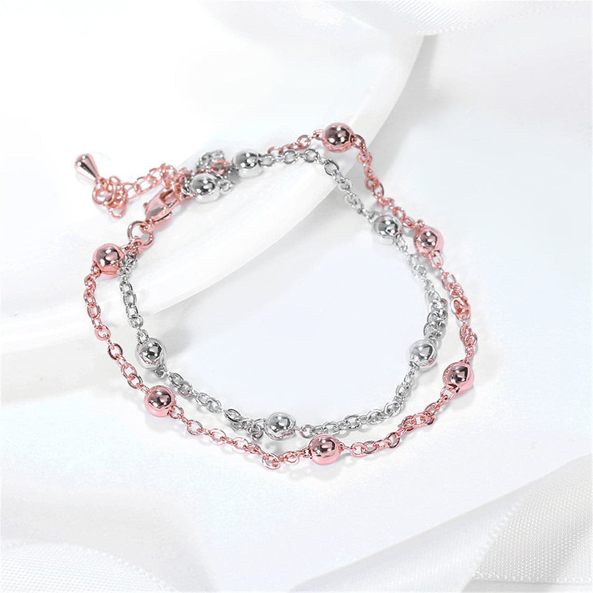 Two-Tone Layered Bead Bracelet