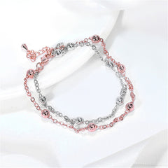 Two-Tone Layered Bead Bracelet