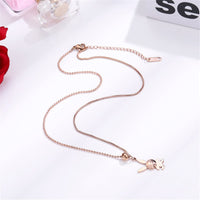 18k Rose Gold-Plated Rabbit Pendant Necklace