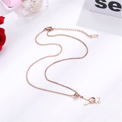18K Rose Gold-Plated Rabbit Pendant Necklace