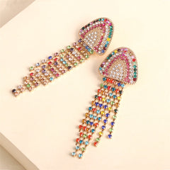 Colored Cubic Zirconia & 18K Gold-Plated Jellyfish Drop Earrings