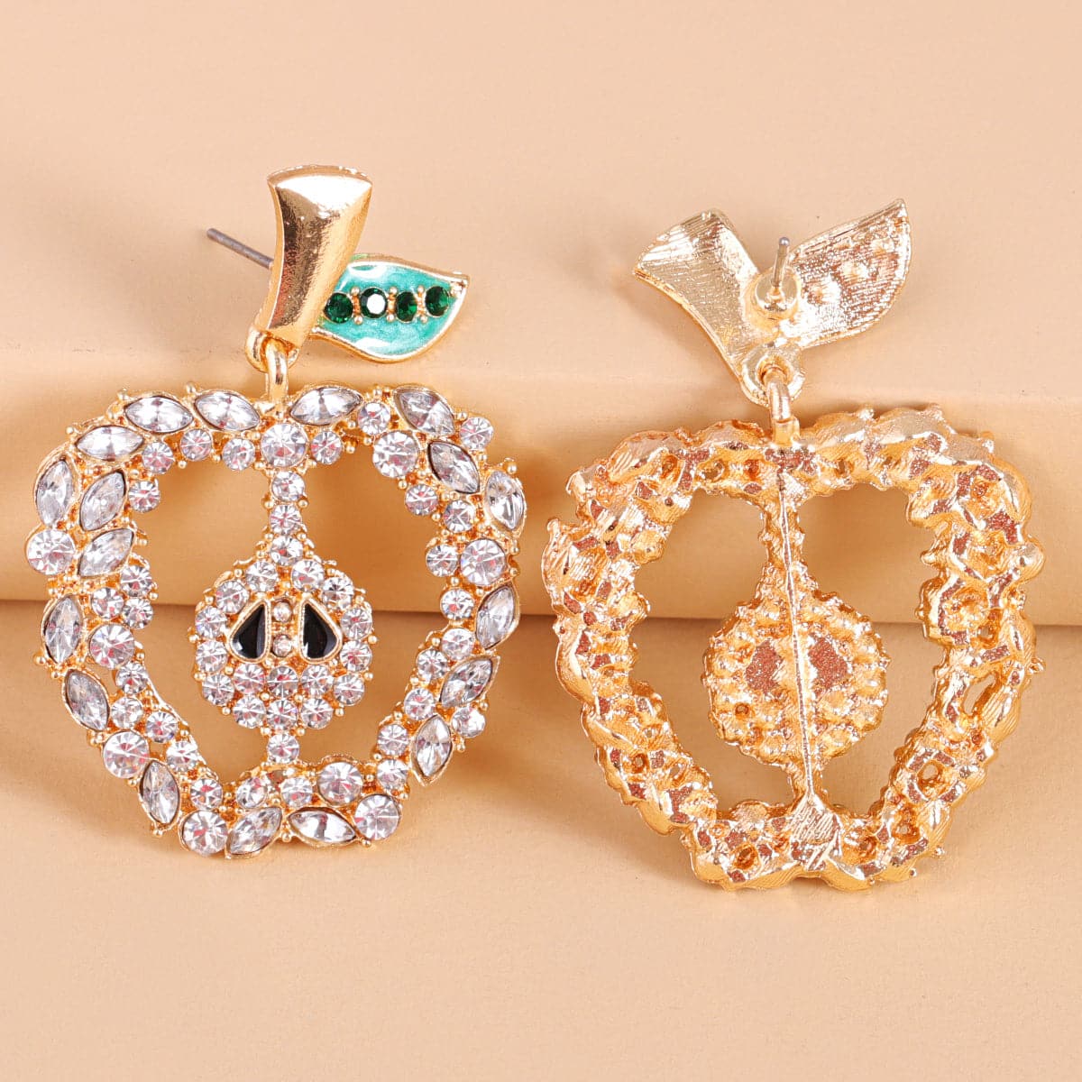 Crystal & Cubic Zirconia Apple Drop Earrings