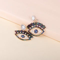 Black Cubic Zirconia & Pearl 18K Gold-Plated Evil Eye Drop Earrings