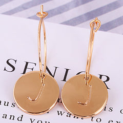 18K Gold-Plated Letter J Cut Drop Earrings