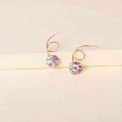 Purple Floral Pearl & 18K Gold-Plated Drop Earrings