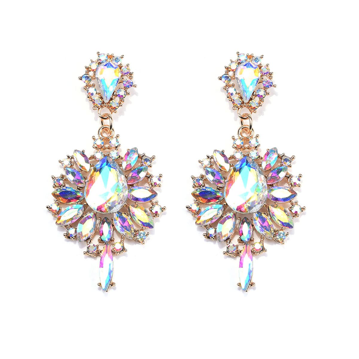 Crystal & Cubic Zirconia Teardrop Earrings