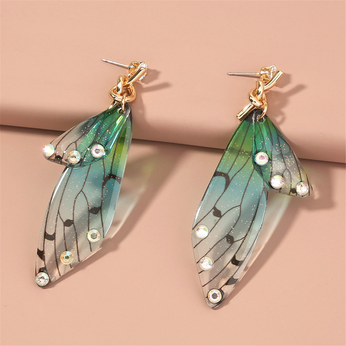 Cubic Zirconia and Pearl Butterfly-Wing Drop Earrings, drop earrings for women, elegant gift for her, lifestyle look